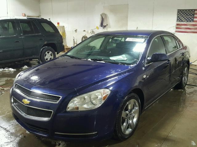 1G1ZH57B98F232909 - 2008 CHEVROLET MALIBU 1LT BLUE photo 2