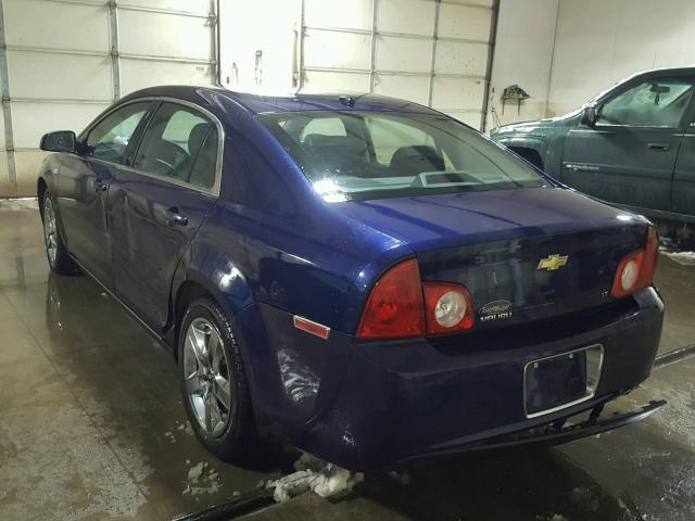 1G1ZH57B98F232909 - 2008 CHEVROLET MALIBU 1LT BLUE photo 3