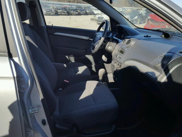 KL1TD566X8B007863 - 2008 CHEVROLET AVEO BASE Srebrny zdjęcie 5