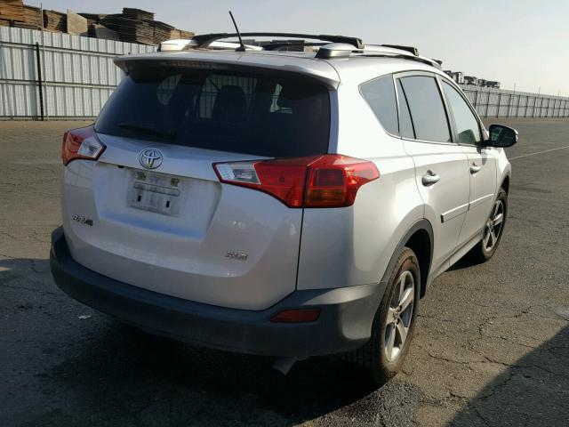 2T3WFREV4FW191136 - 2015 TOYOTA RAV4 XLE SILVER photo 4