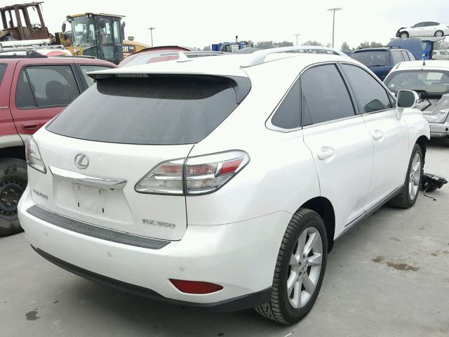 2T2ZK1BA3AC040508 - 2010 LEXUS RX 350 WHITE photo 4