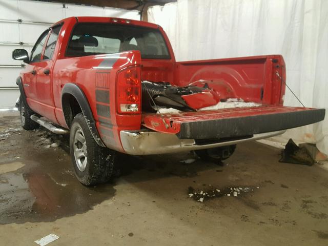 1D7HU18D65J622985 - 2005 DODGE RAM 1500 S RED photo 3