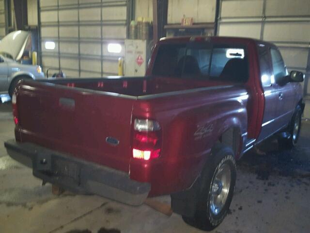 1FTZR15E41PA71766 - 2001 FORD RANGER SUP RED photo 4