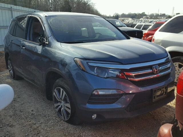 5FNYF5H65GB053263 - 2016 HONDA PILOT EXL BLUE photo 1