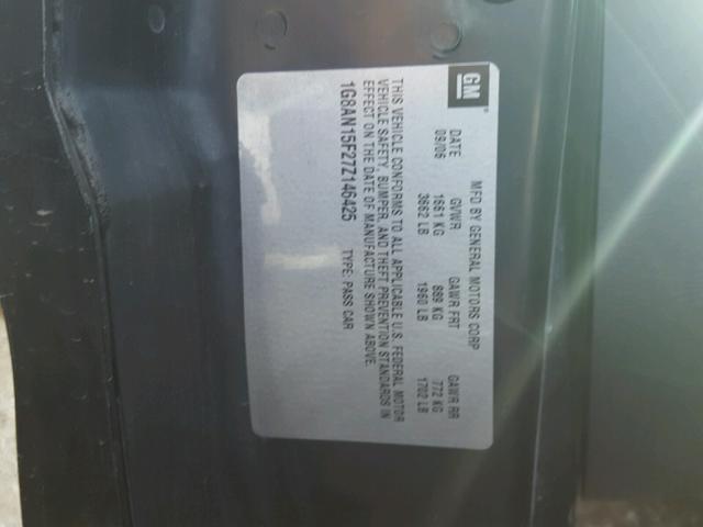 1G8AN15F27Z146425 - 2007 SATURN ION LEVEL BLACK photo 10