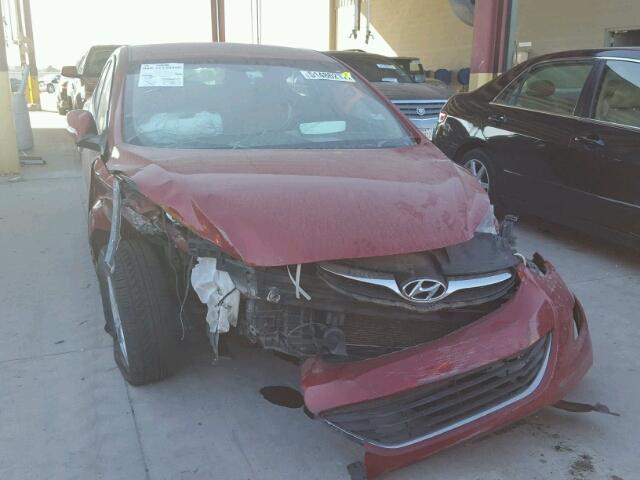 KMHDH4AE8CU421131 - 2012 HYUNDAI ELANTRA GL RED photo 9