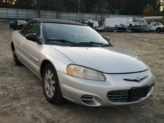 1C3EL75R62N222842 - 2002 CHRYSLER SEBRING GT SILVER photo 1