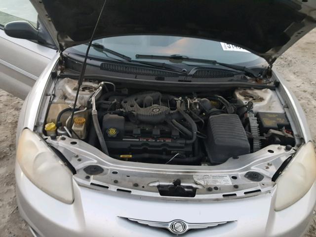 1C3EL75R62N222842 - 2002 CHRYSLER SEBRING GT SILVER photo 7