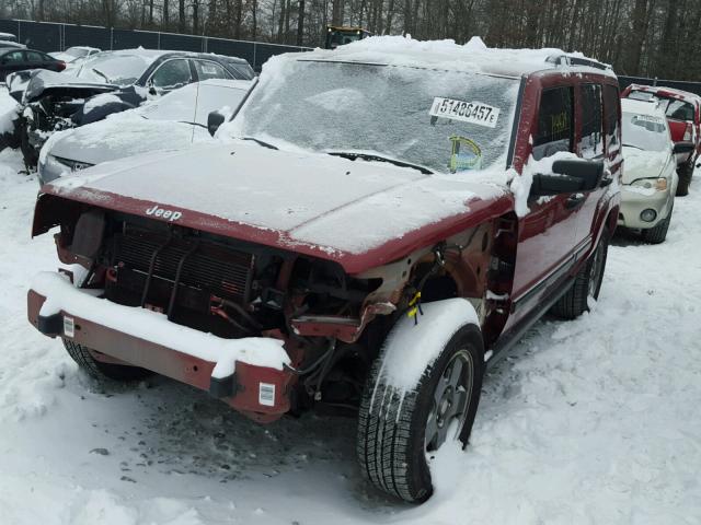 1J8HH48N26C125648 - 2006 JEEP COMMANDER RED photo 2