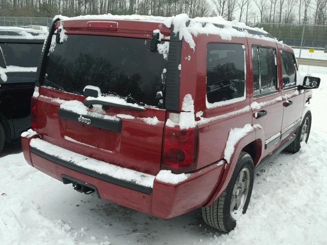 1J8HH48N26C125648 - 2006 JEEP COMMANDER RED photo 4