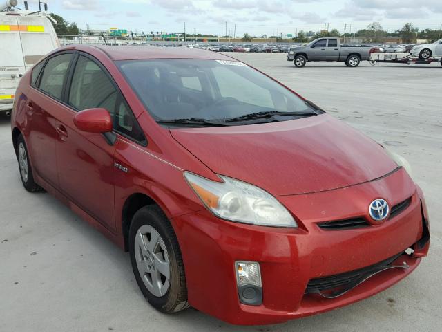 JTDKN3DU3B1366444 - 2011 TOYOTA PRIUS RED photo 1