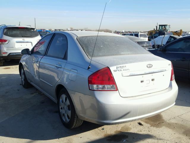 KNAFE221095621457 - 2009 KIA SPECTRA EX SILVER photo 3