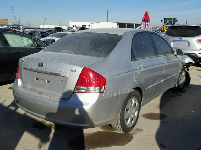 KNAFE221095621457 - 2009 KIA SPECTRA EX SILVER photo 4