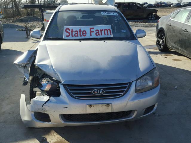 KNAFE221095621457 - 2009 KIA SPECTRA EX SILVER photo 9