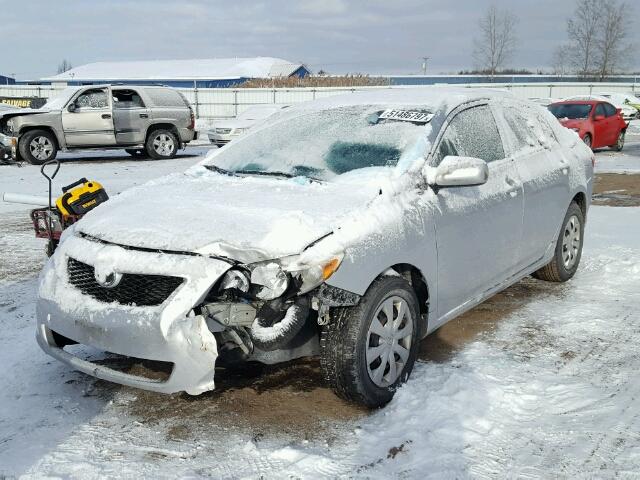 JTDBL40E59J015457 - 2009 TOYOTA COROLLA BA SILVER photo 2