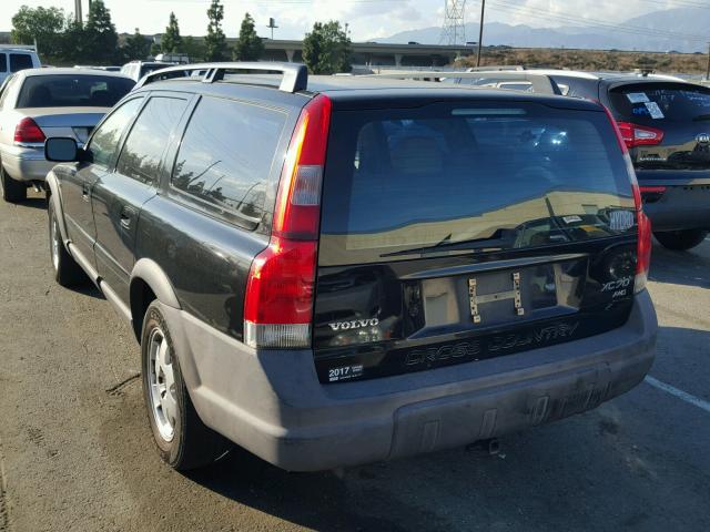 YV1SZ59H631104702 - 2003 VOLVO XC70 BLACK photo 3