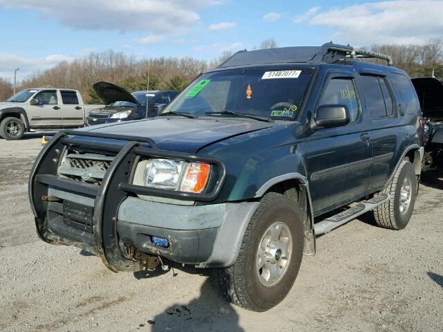 5N1ED28Y7YC553850 - 2000 NISSAN XTERRA XE GREEN photo 2