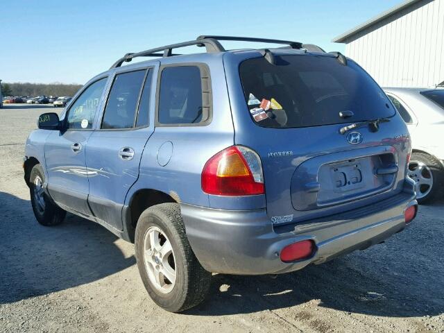 KM8SB12BX3U421269 - 2003 HYUNDAI SANTA FE G BLUE photo 3