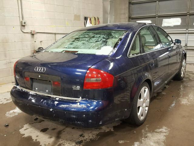 WAUBA24BXWN044609 - 1998 AUDI A6 2.8 QUA BLUE photo 4