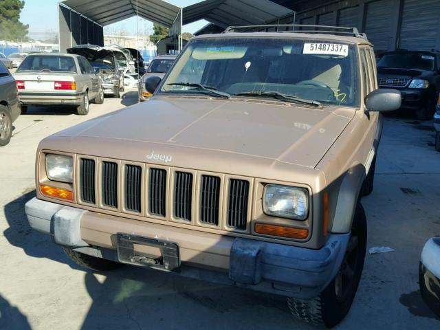 1J4FT48S5YL205848 - 2000 JEEP CHEROKEE S GOLD photo 2