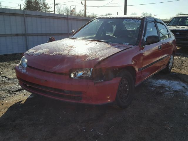 1HGEG8657PL023272 - 1993 HONDA CIVIC LX RED photo 1