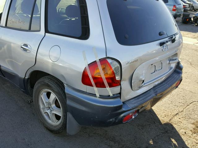 KM8SC83D41U133329 - 2001 HYUNDAI SANTA FE SILVER photo 9