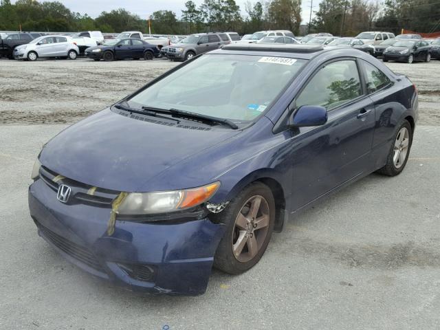 2HGFG12826H546349 - 2006 HONDA CIVIC EX BLUE photo 2