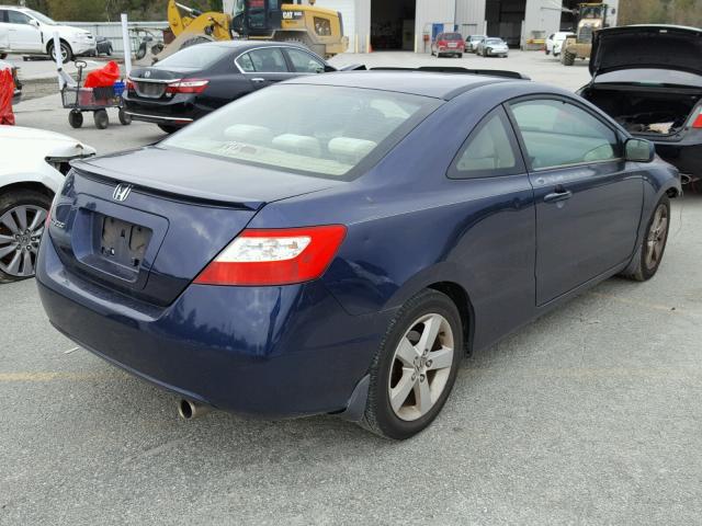 2HGFG12826H546349 - 2006 HONDA CIVIC EX BLUE photo 4