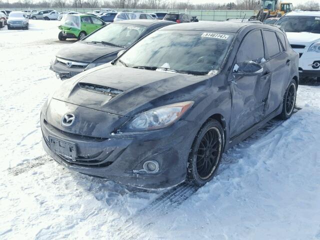 JM1BL1L35C1572739 - 2012 MAZDA SPEED 3 BLACK photo 2