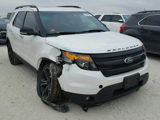 1FM5K8GT6DGC60524 - 2013 FORD EXPLORER S WHITE photo 1