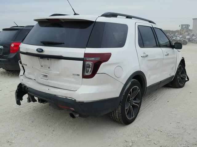 1FM5K8GT6DGC60524 - 2013 FORD EXPLORER S WHITE photo 4