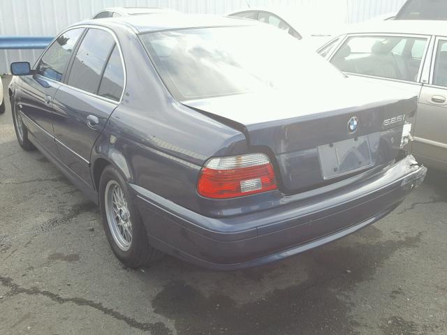 WBADT43482GZ97514 - 2002 BMW 525 I AUTO BLUE photo 3