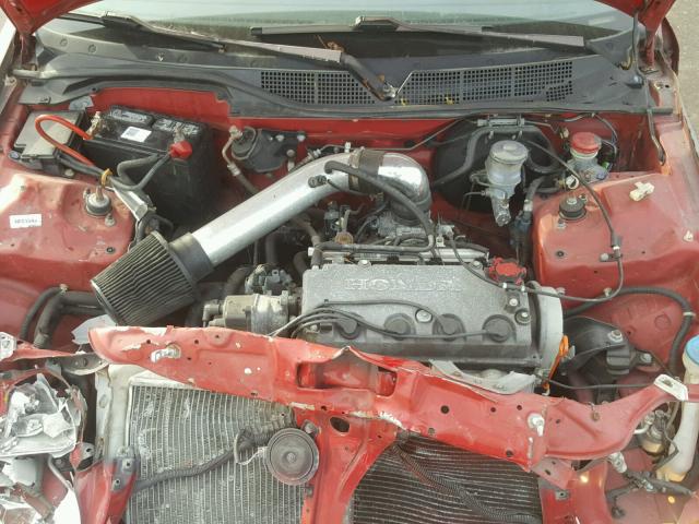 1HGEJ6127VL024325 - 1997 HONDA CIVIC DX RED photo 7