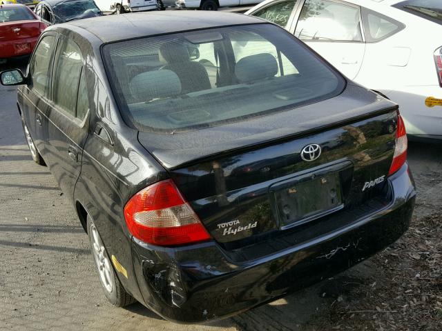 JT2BK18U730084296 - 2003 TOYOTA PRIUS BLACK photo 3