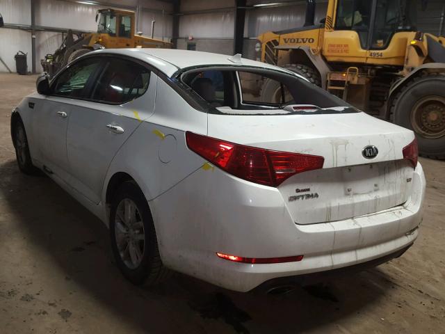 5XXGM4A70DG174306 - 2013 KIA OPTIMA LX WHITE photo 3