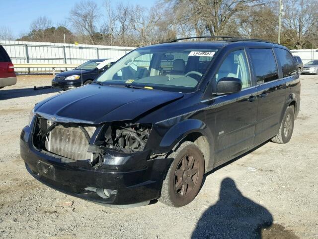 2A8HR54P38R713109 - 2008 CHRYSLER TOWN & COU BLACK photo 2