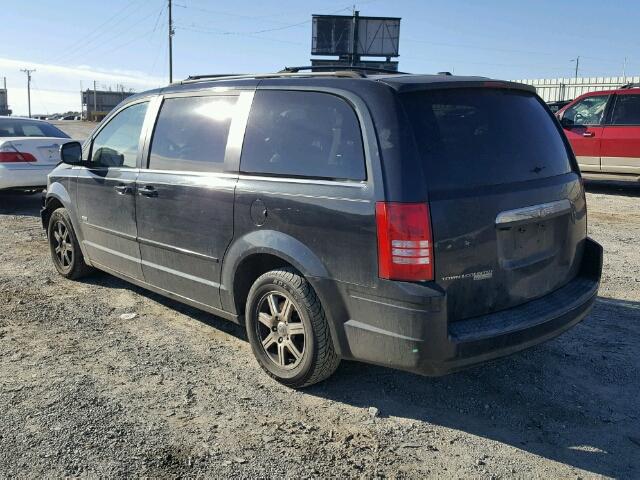 2A8HR54P38R713109 - 2008 CHRYSLER TOWN & COU BLACK photo 3