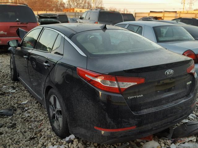 KNAGM4AD8C5025079 - 2012 KIA OPTIMA HYB BLACK photo 3