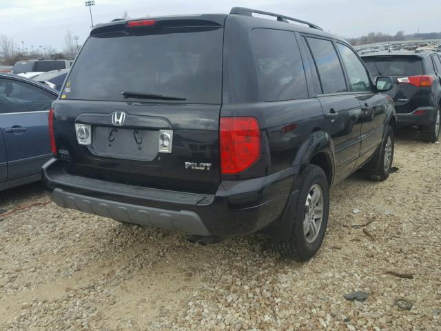 2HKYF18625H558300 - 2005 HONDA PILOT EXL BLACK photo 4