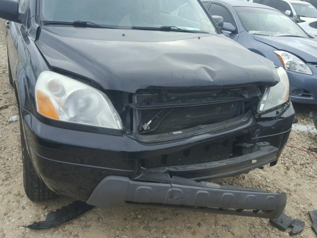 2HKYF18625H558300 - 2005 HONDA PILOT EXL BLACK photo 9