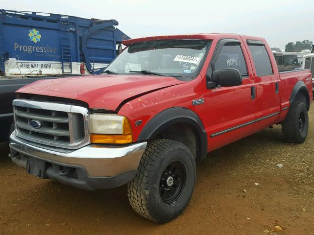 1FTNW21L3XED20676 - 1999 FORD F250 SUPER RED photo 2