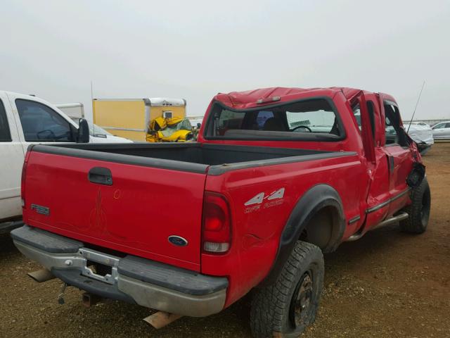 1FTNW21L3XED20676 - 1999 FORD F250 SUPER RED photo 4