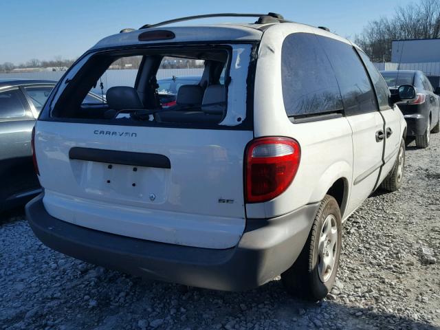 1B4GP253X1B221939 - 2001 DODGE CARAVAN SE WHITE photo 4