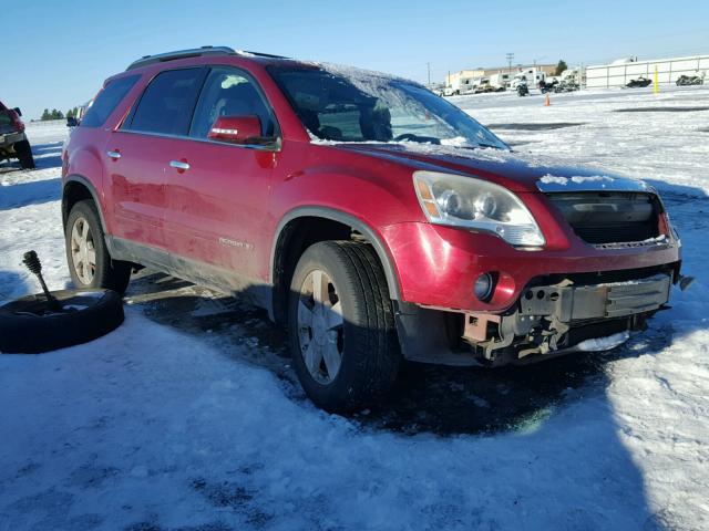 1GKEV33728J144337 - 2008 GMC ACADIA SLT RED photo 1