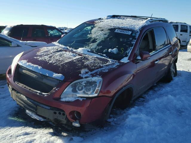 1GKEV33728J144337 - 2008 GMC ACADIA SLT RED photo 2