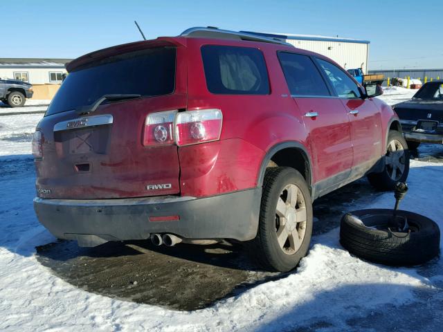1GKEV33728J144337 - 2008 GMC ACADIA SLT წითელი ფოტო 4
