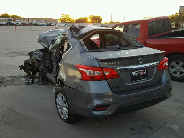 3N1AB7AP5HY298181 - 2017 NISSAN SENTRA GRAY photo 3