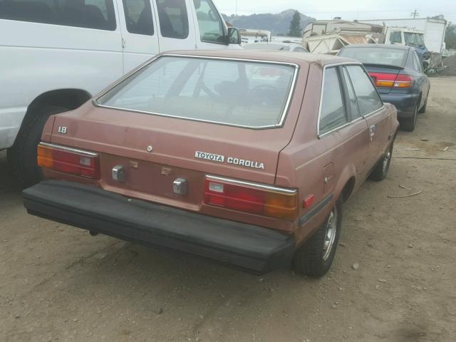 JT2TE72L4B0684268 - 1981 TOYOTA COROLLA DE BROWN photo 4