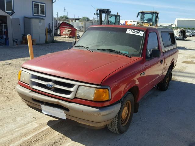 1FTCR10A0TUC48229 - 1996 FORD RANGER RED photo 2