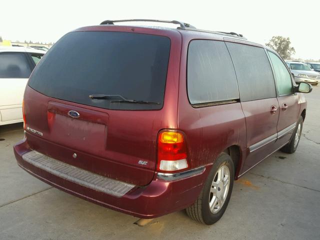 2FMZA52401BB29109 - 2001 FORD WINDSTAR S BURGUNDY photo 4